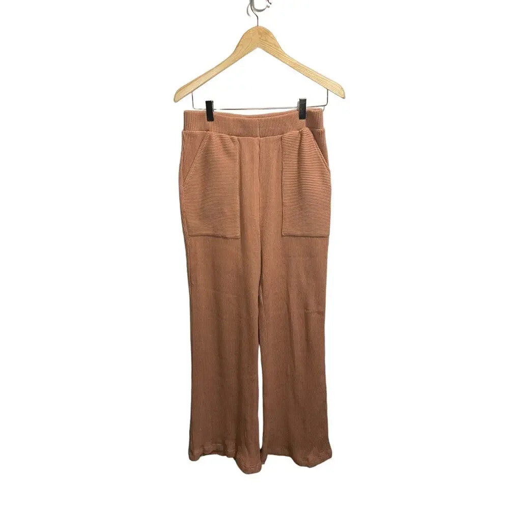Free People Beach ribbed wide leg pant